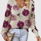 Susana - Camisola elegante com padrão floral
