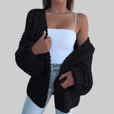 Bruna - Cardigan tricotado grosso e casual