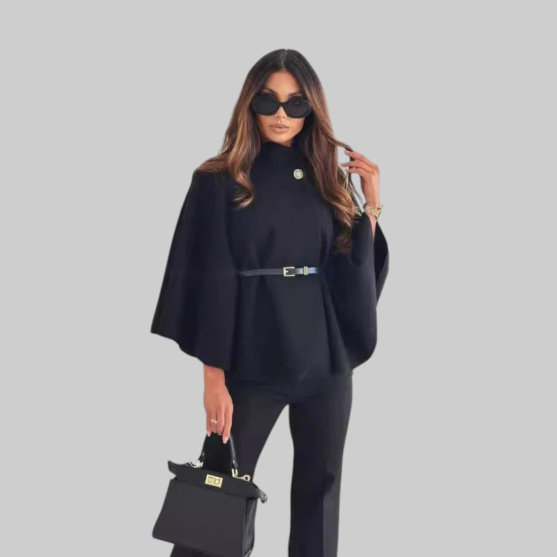 Júlia - Casaco elegante com mangas borboleta e cinto