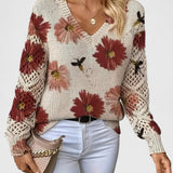 Susana - Camisola elegante com padrão floral