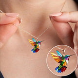 Colar multicolor de beija-flor