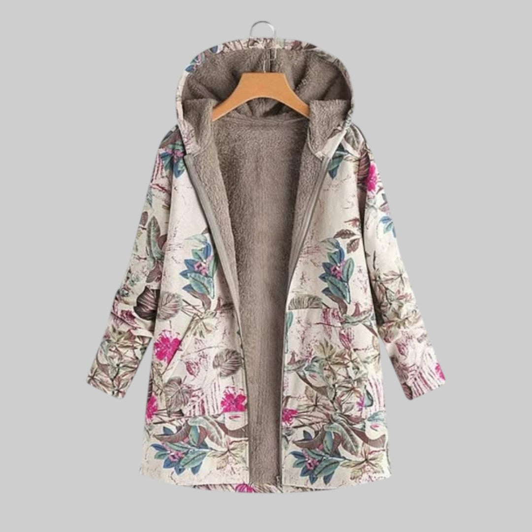 Matilde - Casaco de fleece com padrão floral estiloso