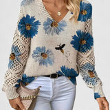 Susana - Camisola elegante com padrão floral