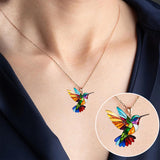 Colar multicolor de beija-flor