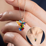 Colar multicolor de beija-flor