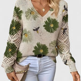 Susana - Camisola elegante com padrão floral