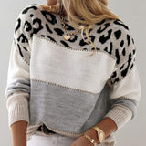 Vanessa - Sweater casual com padrão de leopardo