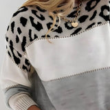 Vanessa - Sweater casual com padrão de leopardo