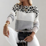Vanessa - Sweater casual com padrão de leopardo