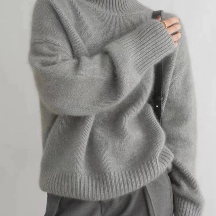 Mónica - Camisola de caxemira com gola alta