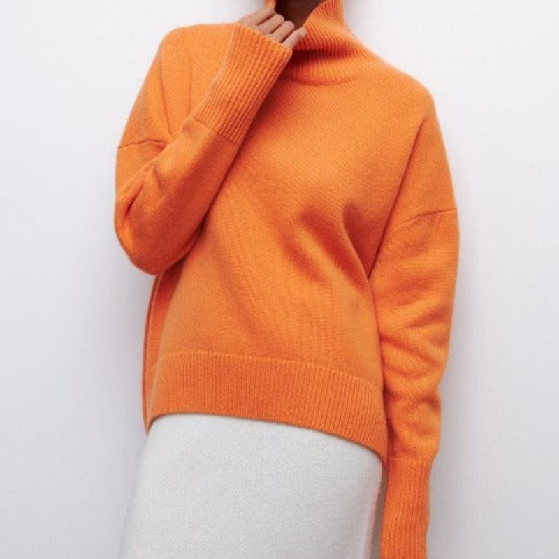 Verónica - Camisola de gola alta com corte descontraído