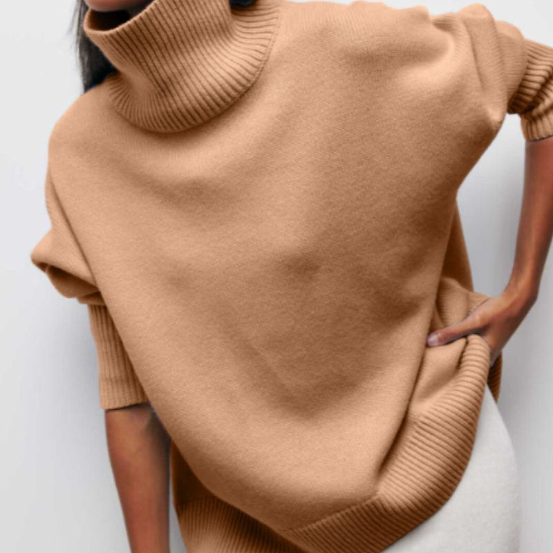 Verónica - Camisola de gola alta com corte descontraído