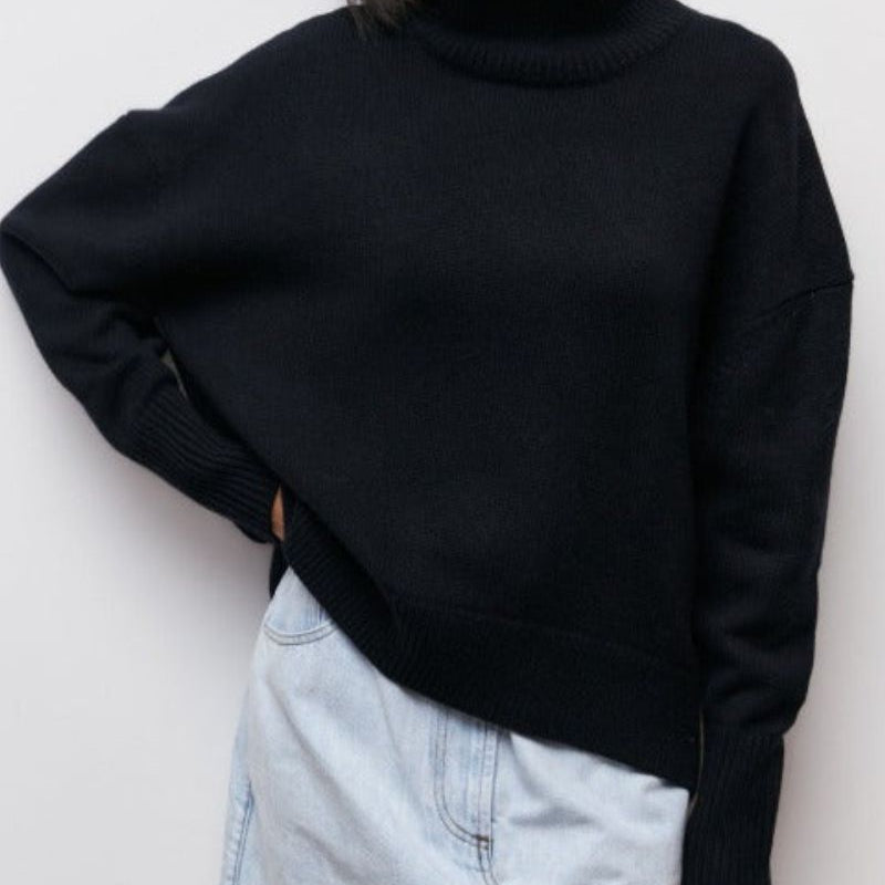 Verónica - Camisola de gola alta com corte descontraído