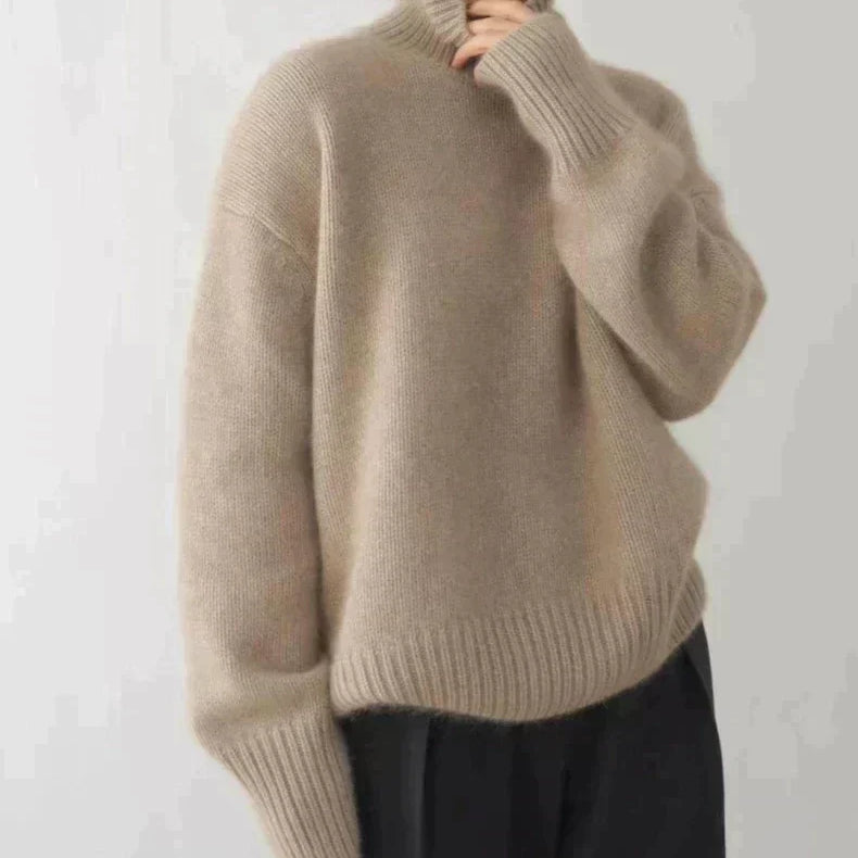 Mónica - Camisola de caxemira com gola alta
