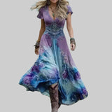 Benedita - Vestido de renda floral, feito à medida e fluído