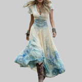 Benedita - Vestido de renda floral, feito à medida e fluído